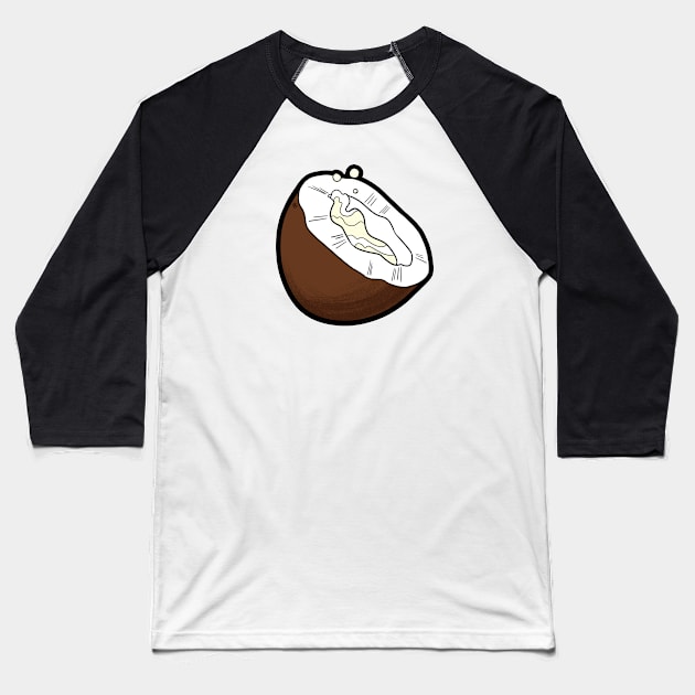 Coconut Baseball T-Shirt by aliyahart